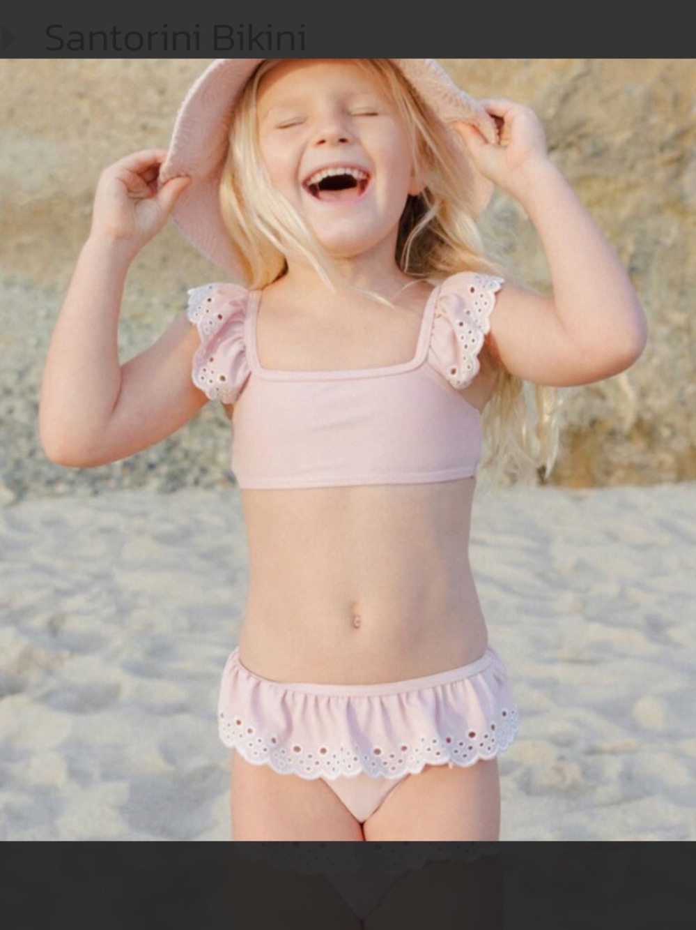 Rylee + Cru Blush Pink Ruffle Bikini Set